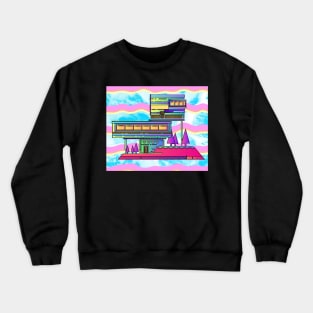 Illustration Dream House Villa Color Effects Crewneck Sweatshirt